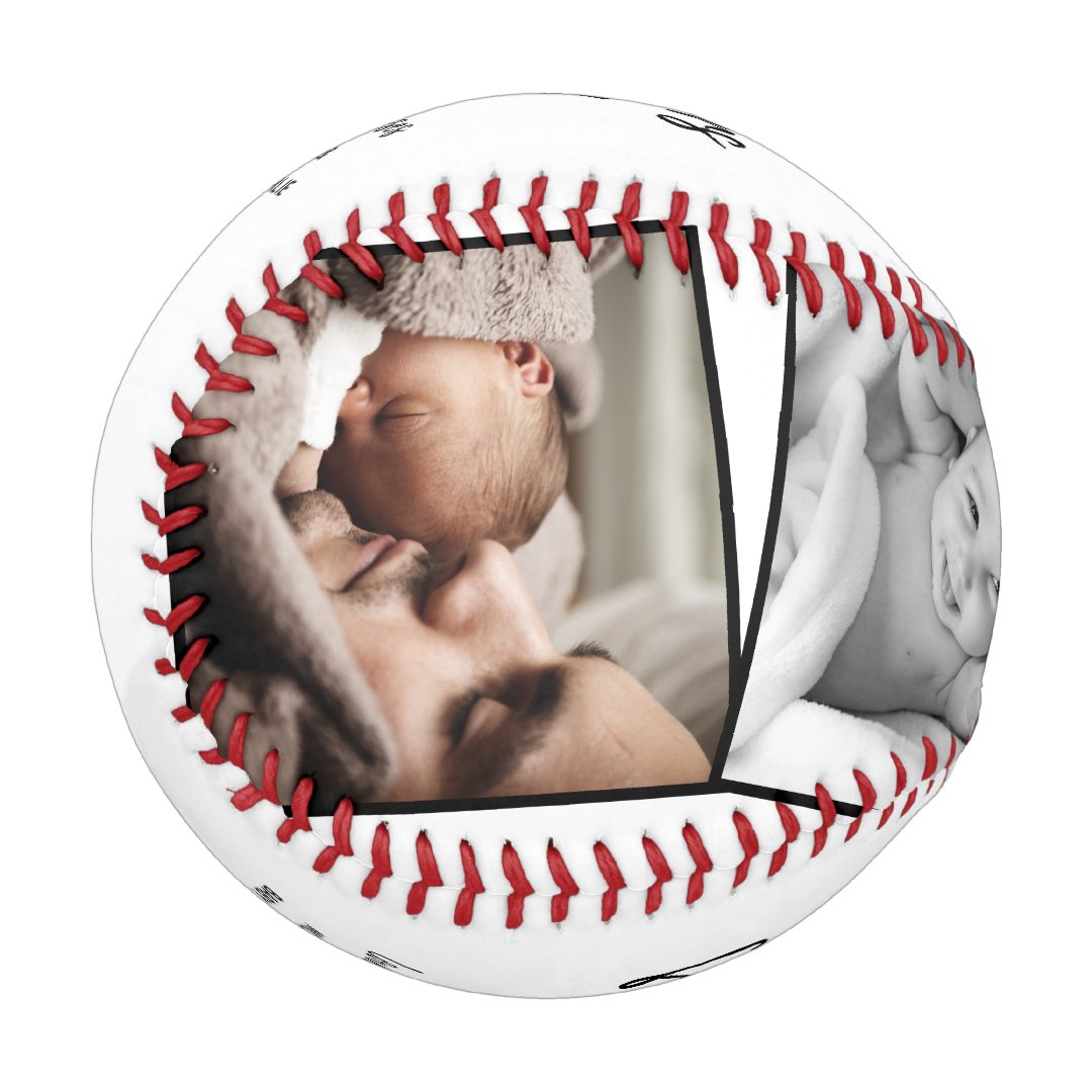 Simple First Father's Day Picture Collage | Daddy Baseball