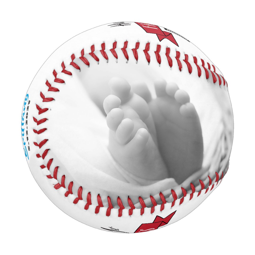 Happy 1st Father’s Day, Red Banner Bold Typography Baseball