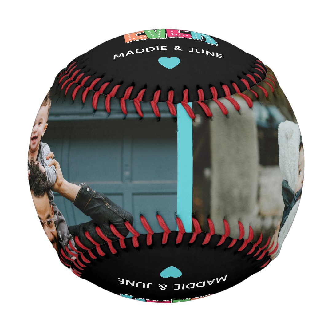 Modern Colorful Father's Day Best Dad Ever Photos Baseball