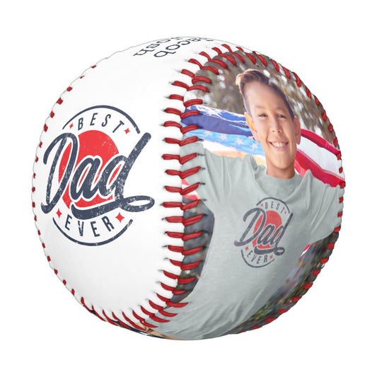 Best Dad Ever Custom Photo Baseball
