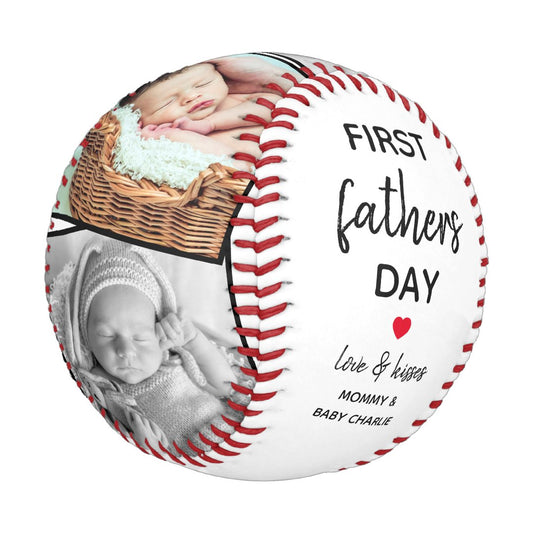 Simple First Father's Day Picture Collage | Daddy Baseball