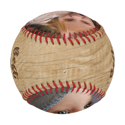 Rustic Best Dad Ever Photo Baseball