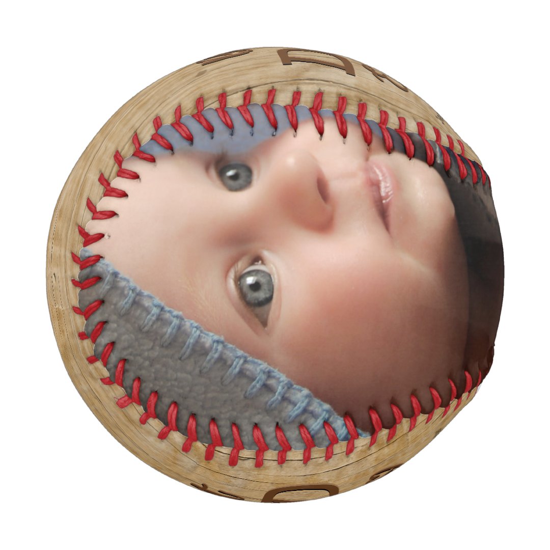 Rustic Best Dad Ever Photo Baseball