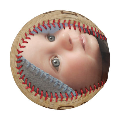 Rustic Best Dad Ever Photo Baseball