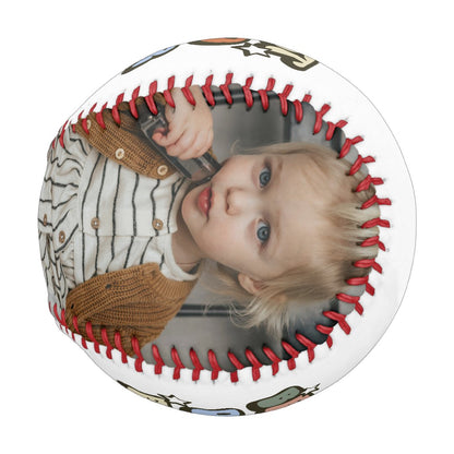 Retro Best Dad Ever 2 Photo Baseball